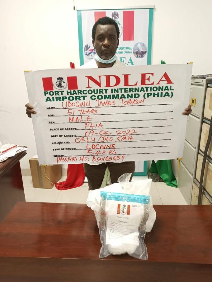 NDLEA intercepts cocaine consignments into Country, As it arrests 7 traffickers