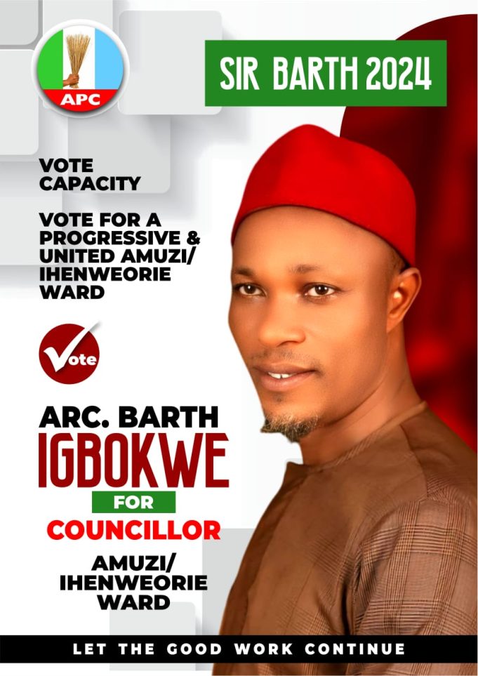 The People’s Mandate Endorses Architect Sir Bath Igbokwe For Councillorship Amuzi Ihenweorie Ward ….Describes Him As Credible Choice