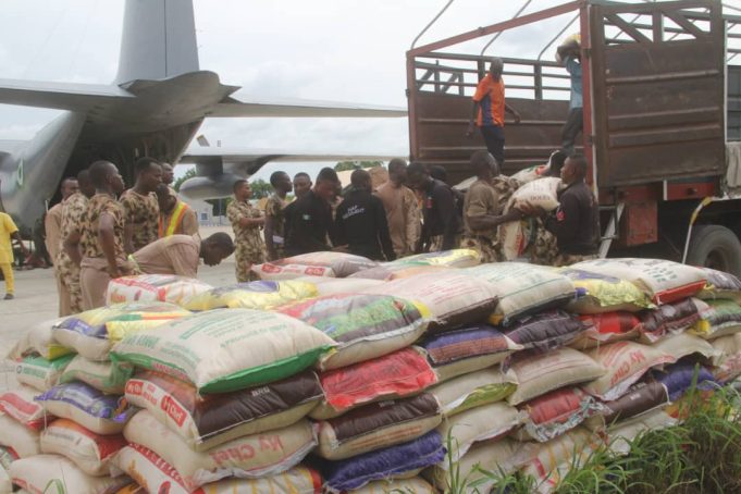 NAF Begins Airlift of Relief Materials to Flood Victims in Maiduguri