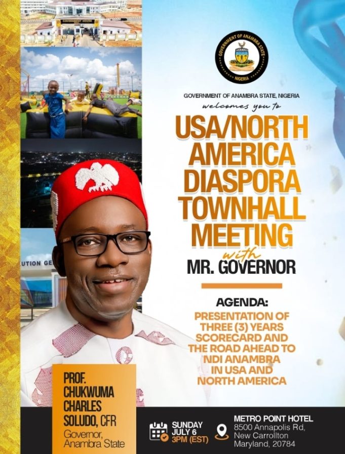 Governor Soludo Engages Anambra Diaspora In North America, Presents Three-Year Scorecard