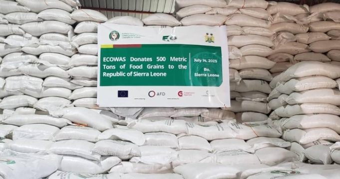 ECOWAS Donates 500 Metric Tons of Rice To Support Sierra Leone’s Food Security Efforts