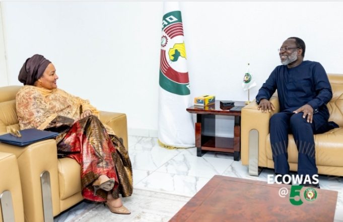 ECOWAS President Omar Touray Meets UN Deputy Secretary-General Amina Mohammed In Abuja
