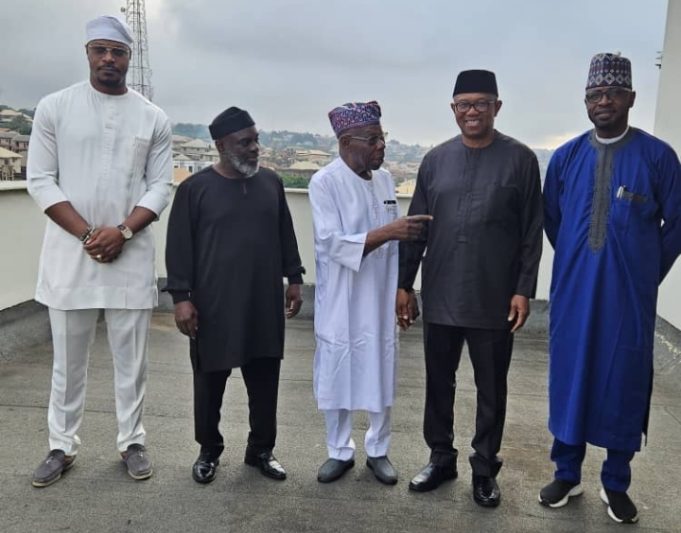 JUST IN: Peter Obi, Obidients’ Leaders Meet Obasanjo In Ogun State