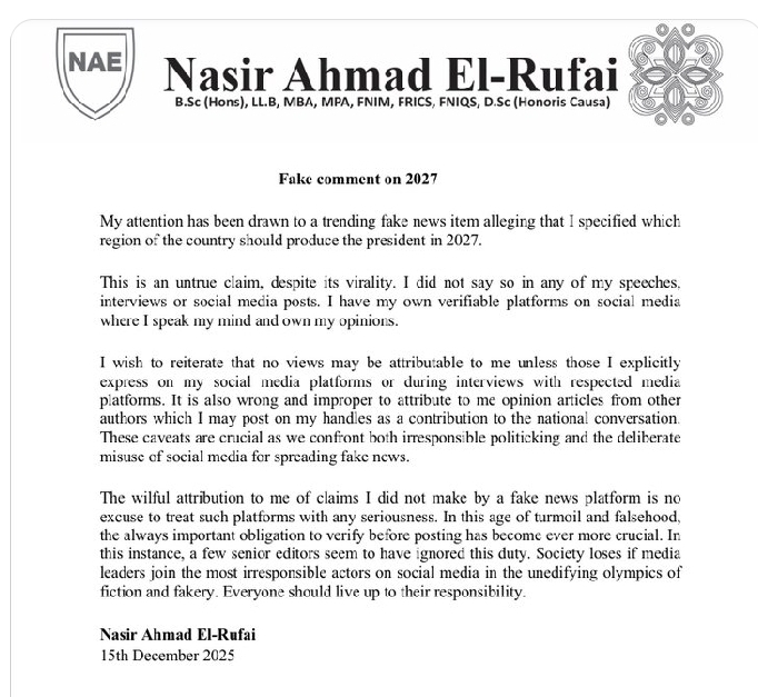 El-Rufai Debunks Viral Claim On 2027 Presidency Zoning