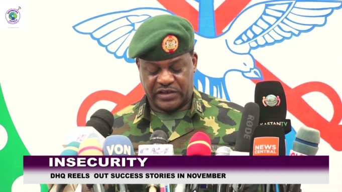 DHQ Reels Major Breakthroughs In November Operations Across Theatres.