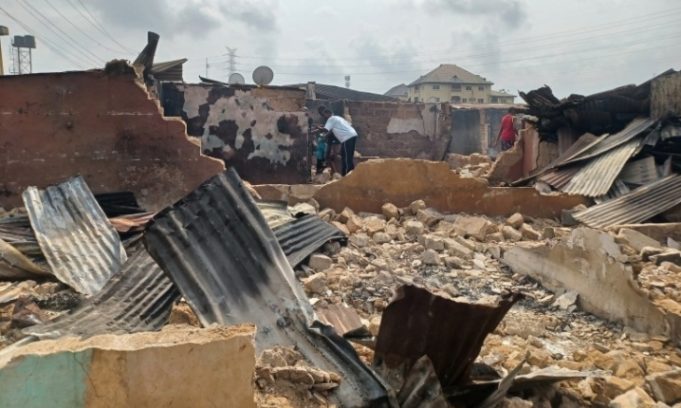 Midnight Inferno Razes 28 Apartments, Shops In Okpoko