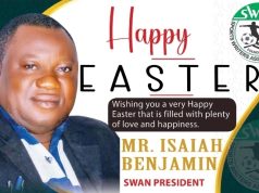 Easter: SWAN Links Resurrection Message To National Unity and Sports Development