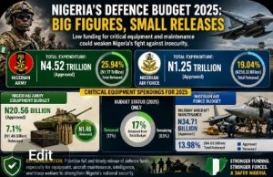 Nigeria’s Defence Budget Raises Questions As Critical Equipment Funding Remains Low