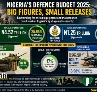 Nigeria’s Defence Budget Raises Questions As Critical Equipment Funding Remains Low