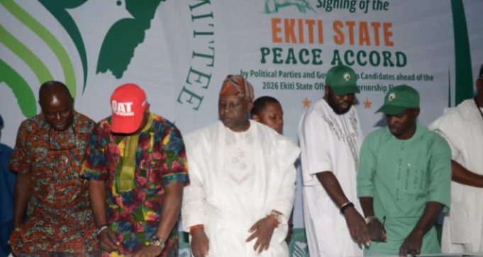 Ekiti Poll: 13 Parties Sign Peace Accord As INEC Warns Against Violence