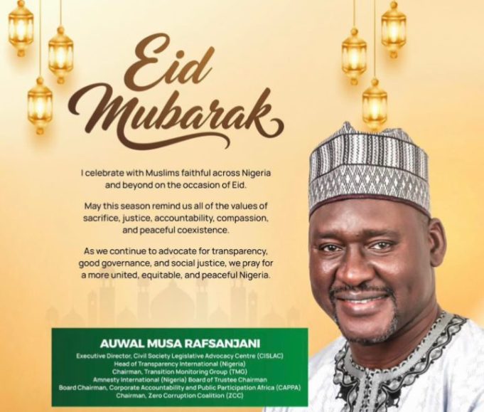 Eid-el-Kabir: Rafsanjani Urges Nigerians To Embrace Sacrifice, Unity, Accountability