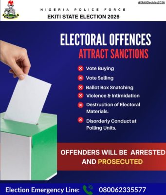 Police Warn Against Electoral Offences, Vow To Prosecute Vote Buyers and Election Disruptors