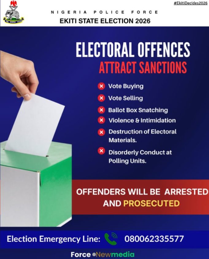Police Warn Against Electoral Offences, Vow To Prosecute Vote Buyers and Election Disruptors