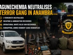 Agunechemba Neutralises Three Suspected Terrorists, Recovers Weapons In Anambra