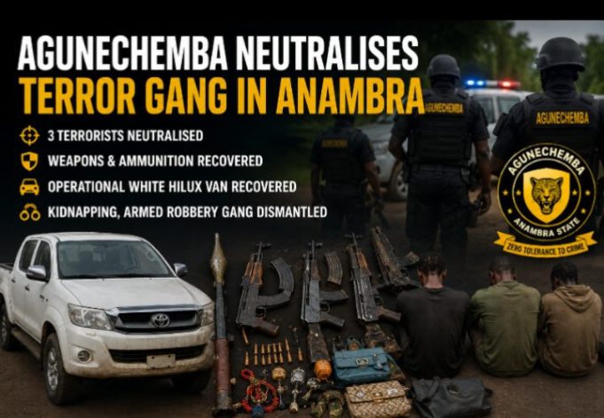Agunechemba Neutralises Three Suspected Terrorists, Recovers Weapons In Anambra