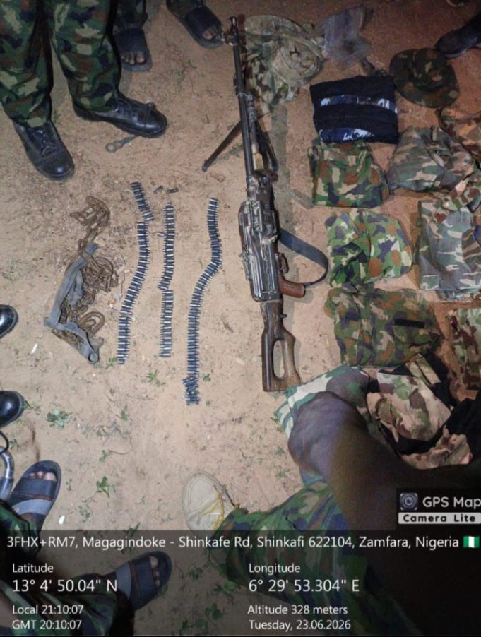 Troops Foil Terror Attack In Sokoto, Recover Military Uniforms And Heavy Weapon