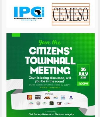 Osun Poll: Stakeholders Convene Citizens’ Town Hall To Boost Confidence Ahead Of Governorship Election