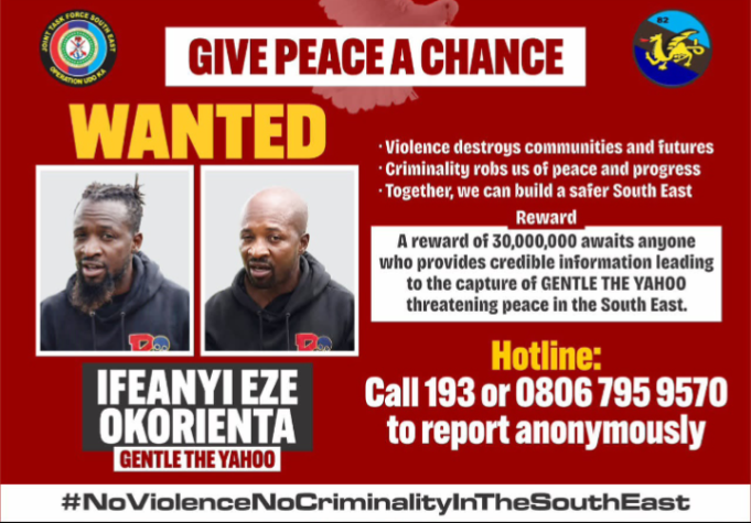 Military Declares ‘Gentle The Yahoo’ Wanted, Offers N30m Reward