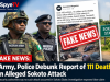 Army, Police Debunk Viral Claim Of 111 Deaths In Sokoto